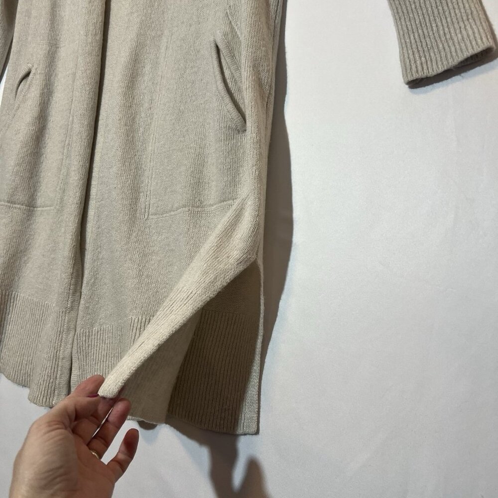 MADEWELL Women Merino Wool Alpaca Blend Knit Cardigan Open Front Beige XS Winter - Picture 8 of 11